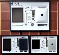 Disassembled iPad/Mini Teardown With Frame, Deconstructed iPhone Art Disassembly