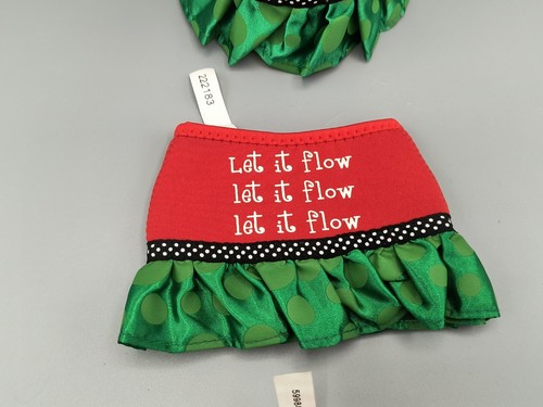GANZ - Holiday Wine Bottle Covers (3) Christmas Skirt With Quote's Lot - Picture 6 of 7