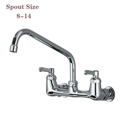 BWE 8''10"12" Kitchen Faucet Wall Mount Commercial Sink Faucet Dual Handle Mixer Tap