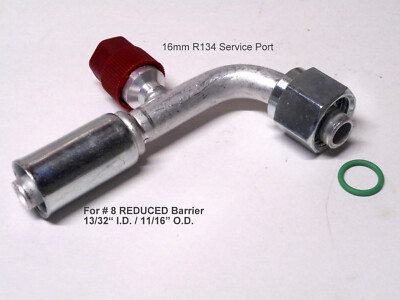 A/C Beadlock Fitting Female O R 90 Deg #8 REDUCED Barrier W/16 m PORT 35R1322-3