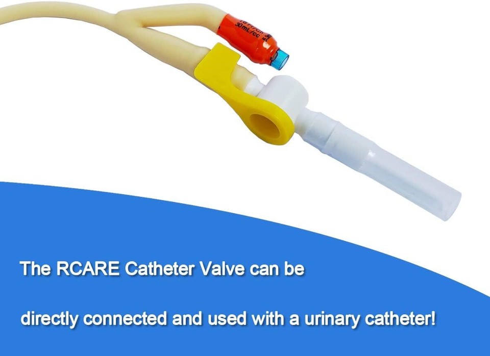 RCARE Catheter Valves Urine Drainage Bag Valve, Alternative to Leg Bags