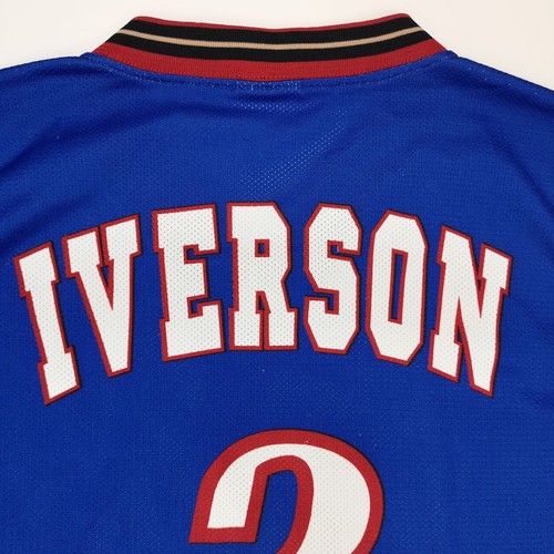 Vintage Iverson #3 Philadelphia 76ers 1999 2000 Champion NBA Basketball Jersey - Picture 11 of 12