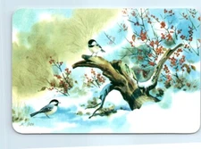 Postcard - Bird in a Branch Art Print - Season's Greetings