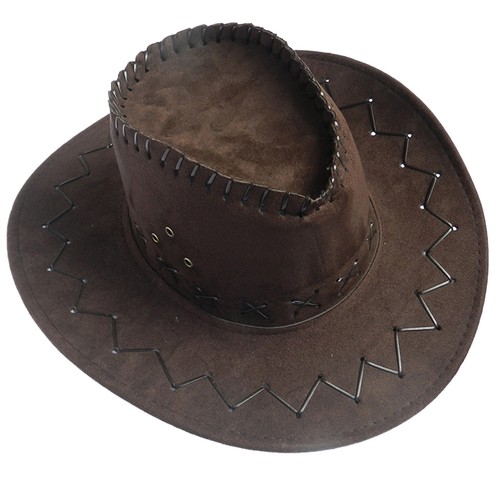 Women Men Summer Western Cowboy Hat Shapeable Wide Brim Sun Hat - Picture 12 of 57