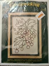 Candlewicking By Needle Magic Grapes Kit 325 5 X 7 Inches