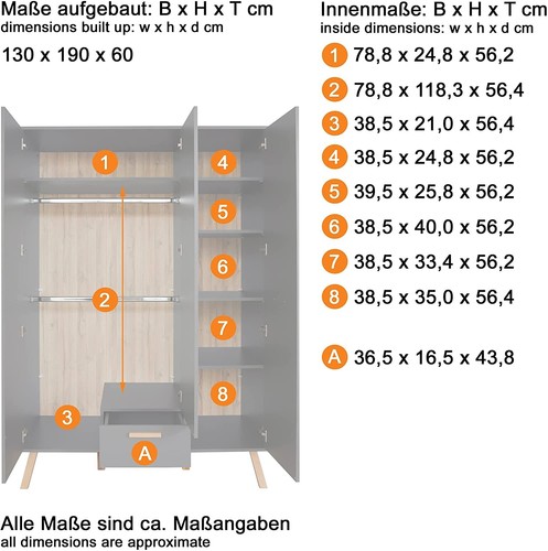 Babyzimmer Mats komplett 3-teilig in grau mit viel Stauraum - Bild 9 von 11
