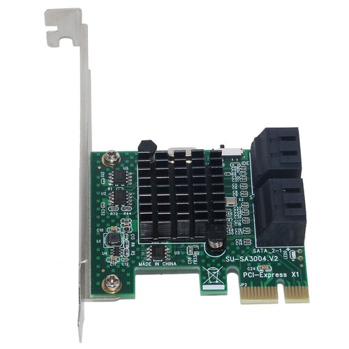 4Port 6Gbps PCI Express 1X SATA3.0 Extender PCI-E X1/X4/X8/X16 Konverterkarte DE - Bild 4 von 12