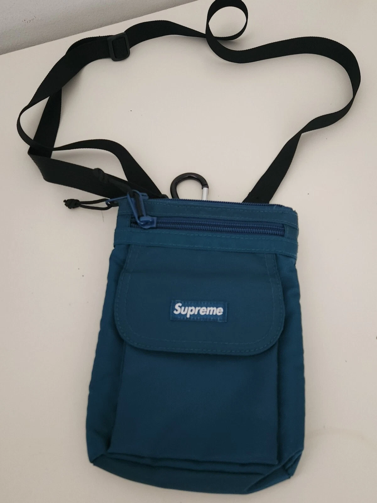 FW19 Supreme Sac à Bandoulière Cou Utilitaire Cordura Nylon Bleu Vert Imperméable