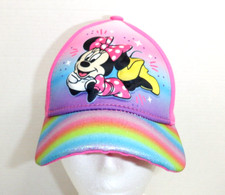Disney's Minnie Mouse Toddler Rainbow Baseball cap 3D Pops -Toddler Size