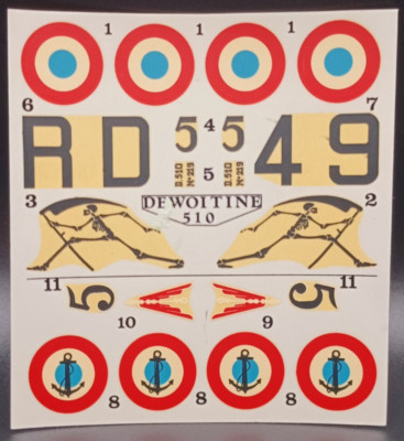 Heller | No. 102 | 1:72 Dewoitine D 510 Decals