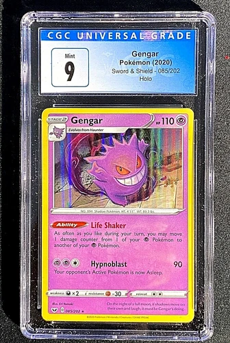 VHTF CGC 9 MINT 2020 GENGAR 085/202 SWORD & SHIELD HOLO POKEMON 85 G3231