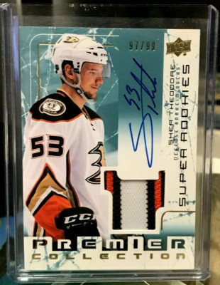 SHEA THEODORE RC /99 AUTO 3 COLOR 7 BREAKS PATCH UD PREMIER SUPER ROOKIE
