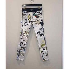 Vintage Roberto Cavalli Bird Print Denim Jeans Pants Size Italy 38  0/2 
