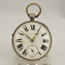 RARE Solid 150 Gr. Antique Silver Pocket Watch Men's mechanical no fusee RAR