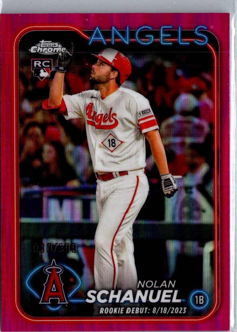 2024 Topps Chrome Update Debut Magenta Refractor /399 Nolan Schanuel Rookie RC