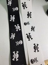 Skulls Halloween grosgrain ribbon sold by the yard 1 1/2 inches wide