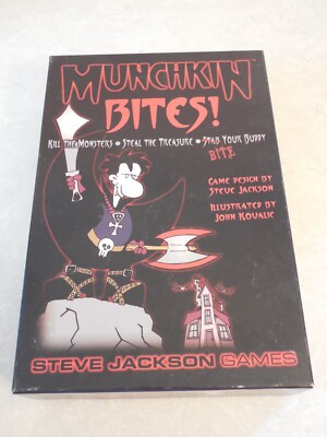 MUNCHKIN BITES!, STEVE JACKSON GAMES, USED GAME, 280 CARDS + DIE - NO RULES!