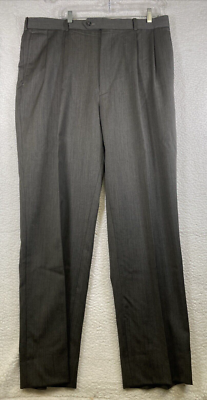 Cordovan & Grey Men's Virgin Wool Gray Dress Pants, Size 41 | eBay