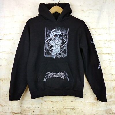 Metallica Hoodie Mens S Black One Pushead Skull And Justice For All Metal FLAWS
