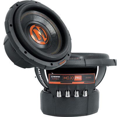 (2) Memphis Audio MJP1022 10'' 1500W MOJO Pro Car Subwoofers DVC 2 Ohm Power