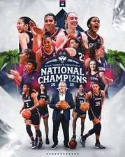 S147 Connecticut Women's Basketball National Champs 2025 Photo, Magnet, Decal