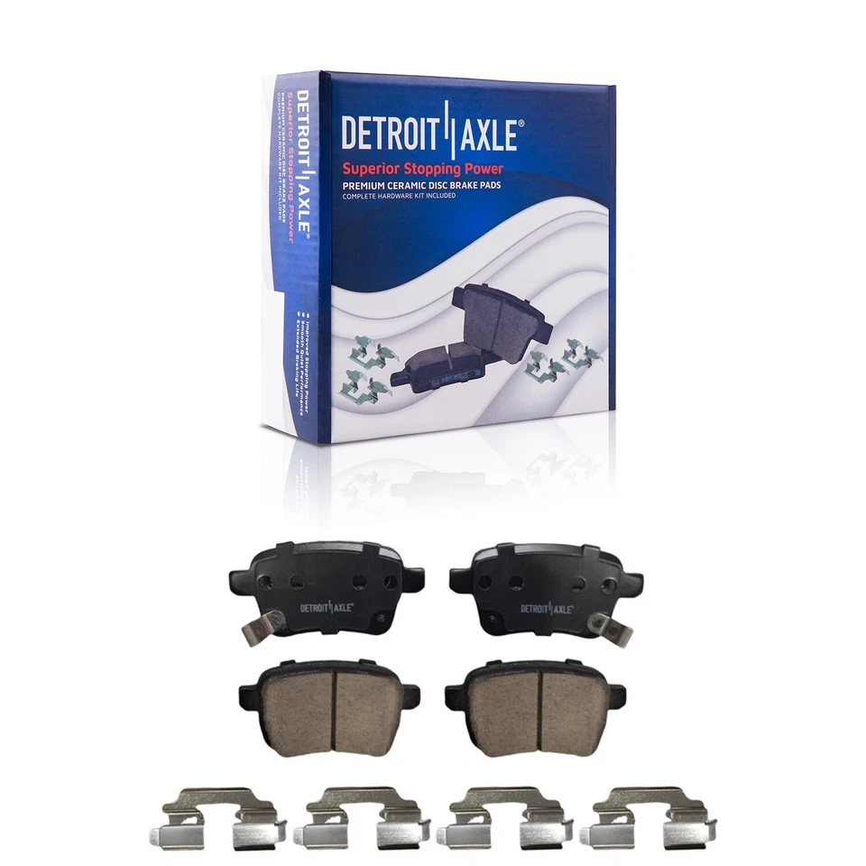 Pastillas de freno delanteras traseras cerámicas frenos con hardware para Fiat 500L 2014-2020 1,4L Foto 4 de 4