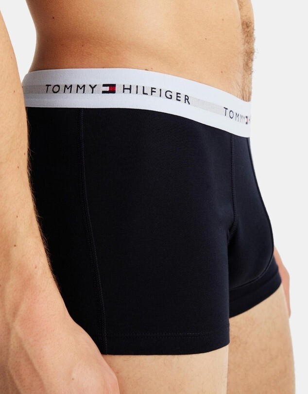Tommy Hilfiger Signature Cotton Essentials Trunk 3-Pack Rouge Blue White Size L image 10