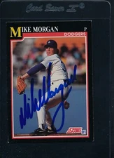 1991 Score #276 Mike Morgan Dodgers Signed Auto *42239