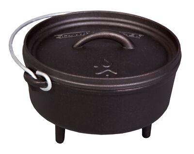 Dutch Oven 8'' Gusseisen Kochtopf Bräter Schmortopf Brotbackform Camp Chef SDO8