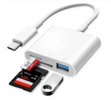 USB C SD Card Reader, Oyuiasle USB C to SD Card for iPhone 15 16/iPad USB-C/Type