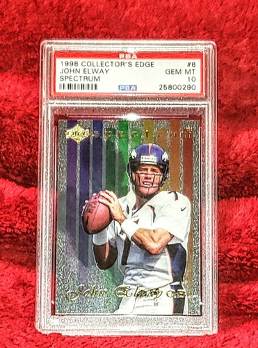 JOHN ELWAY 1998 COLLECTOR'S EDGE #6 OF 25  SPECTRUM INSERT PSA 10 🔥 RARE  POP 2 - Foto 1 di 3