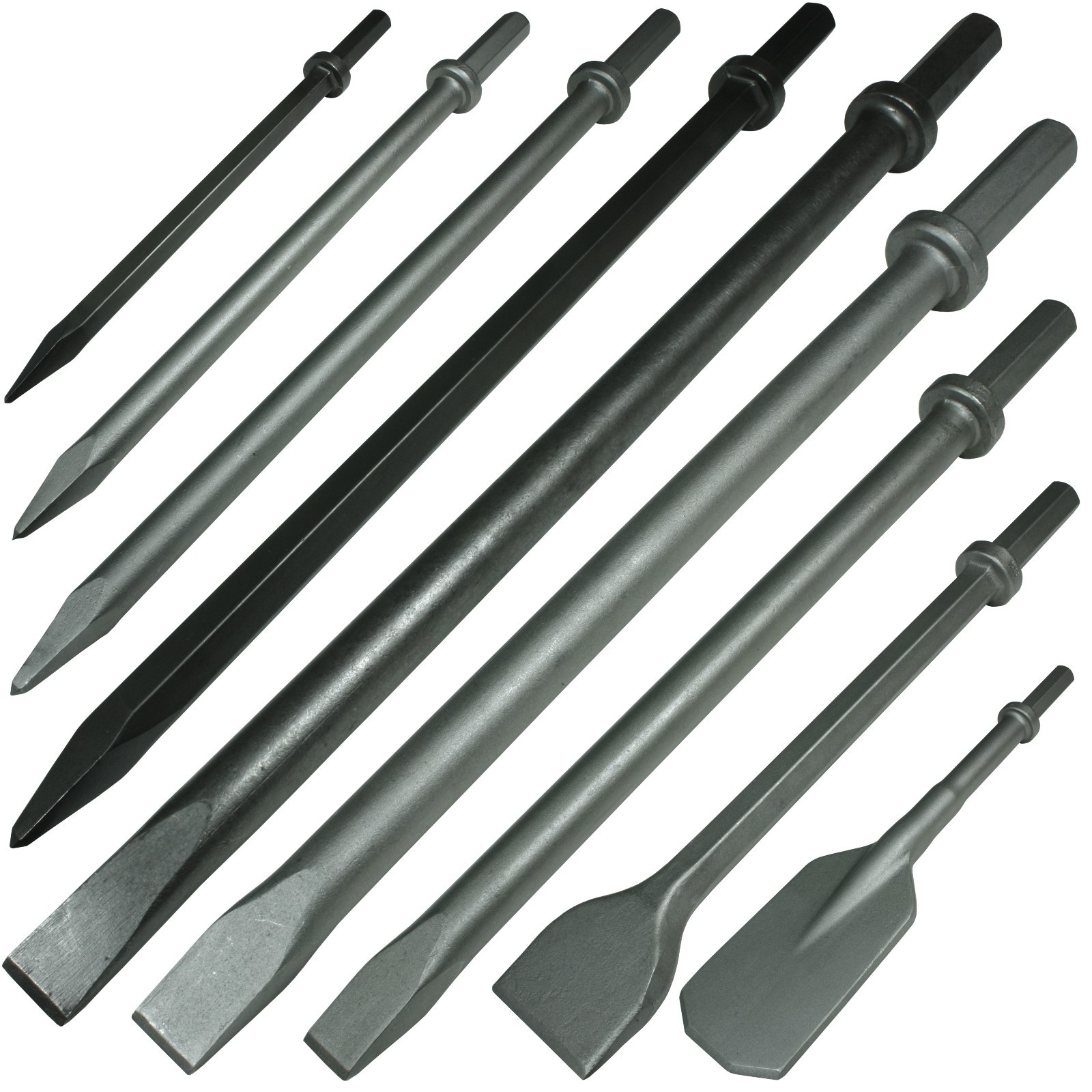 WerkzeugHERO Flachmeißel 450mm - Für Drucklufthammer 22x82mm Einsteckende