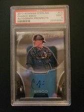 Chance Sisco 2013 Bowman Sterling Autograph Prospects  BSAP-CS PSA 9 MINT