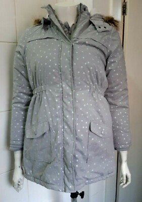 NEU Vertbaudet Mädchen 3 in 1 grau Sterne Parka 11/12 Jahre