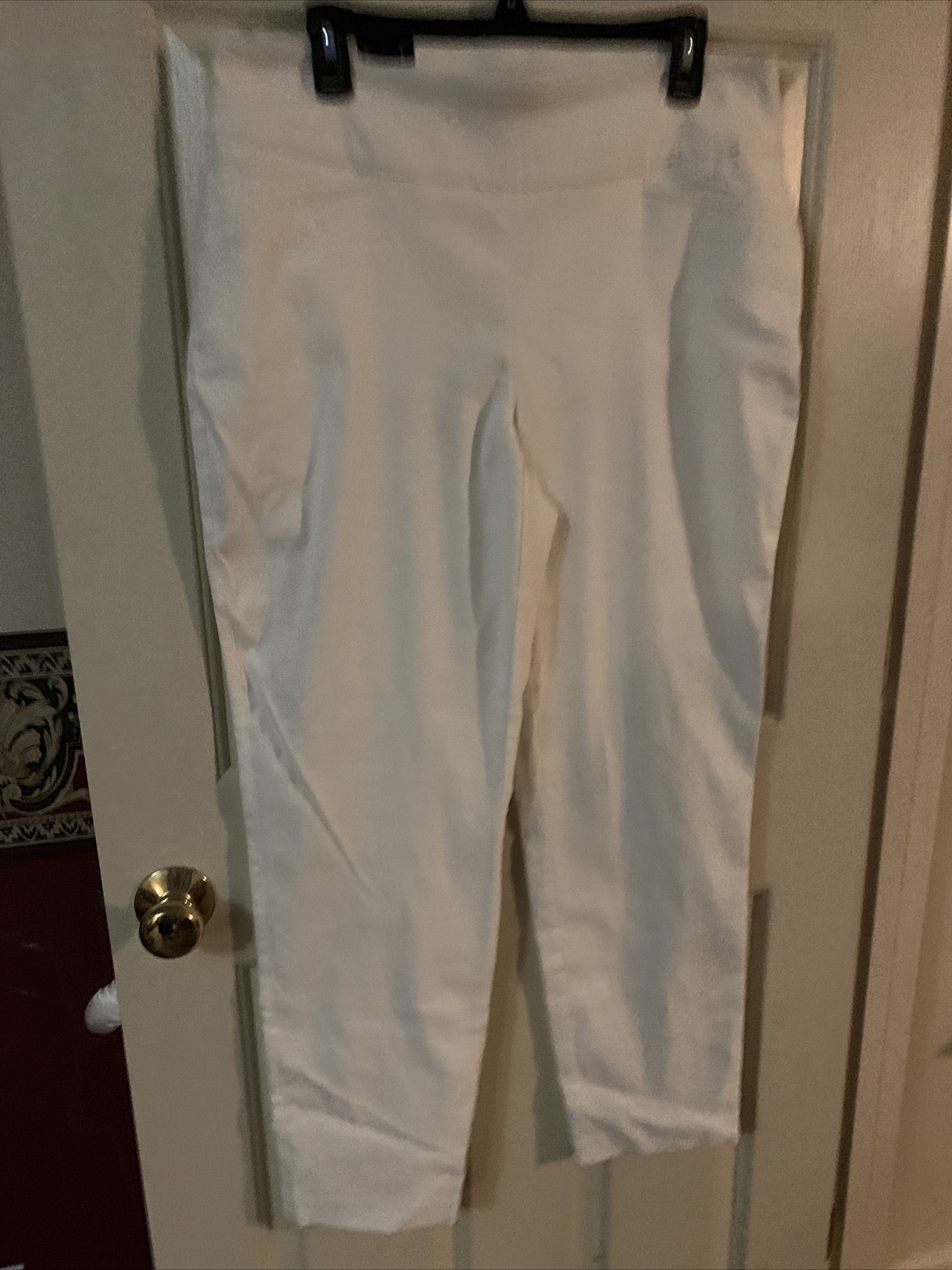Kaari Blue Curvy Ladies Pants Off White Size 14W NWT Office Career