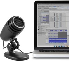 Cyber Acoustics Premium USB Condenser Microphone - Featuring a Cardiod Recording