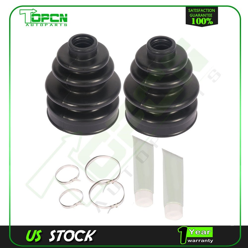Pair Outer Inner CV Axle Boot Kit Front Left Right For 88-00