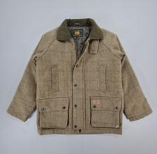 Royal Brook Great Outdoors Womens Tweed Jacket Green Small Full Zip Wool Blend