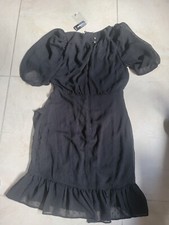 Express black chiffon faux wrap ruffle dress womens xxs NWT Orig. $79.00