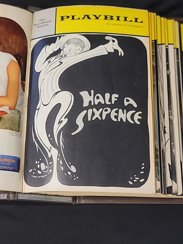 Play Bills Vtg Theater Playbill Collection in 3" Binder Plays 1960's Ads - Image 3 of 4