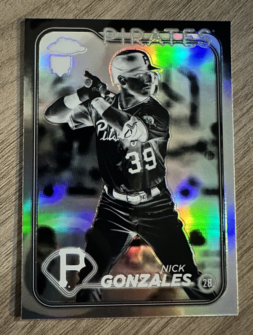 2024 Topps Chrome #72 Nick Gonzales Negative Refractor Rookie RC Card Pirates