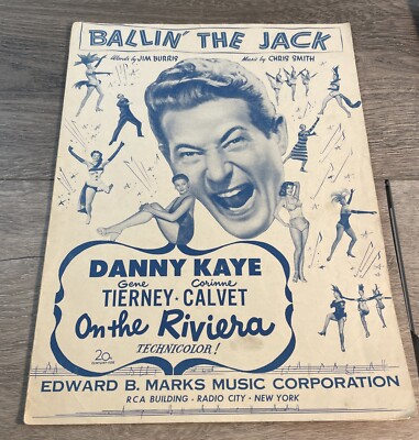 Ballin The Jack Vtg Sheet Music On The Riviera Danny Kaye Gene Tierney 1932