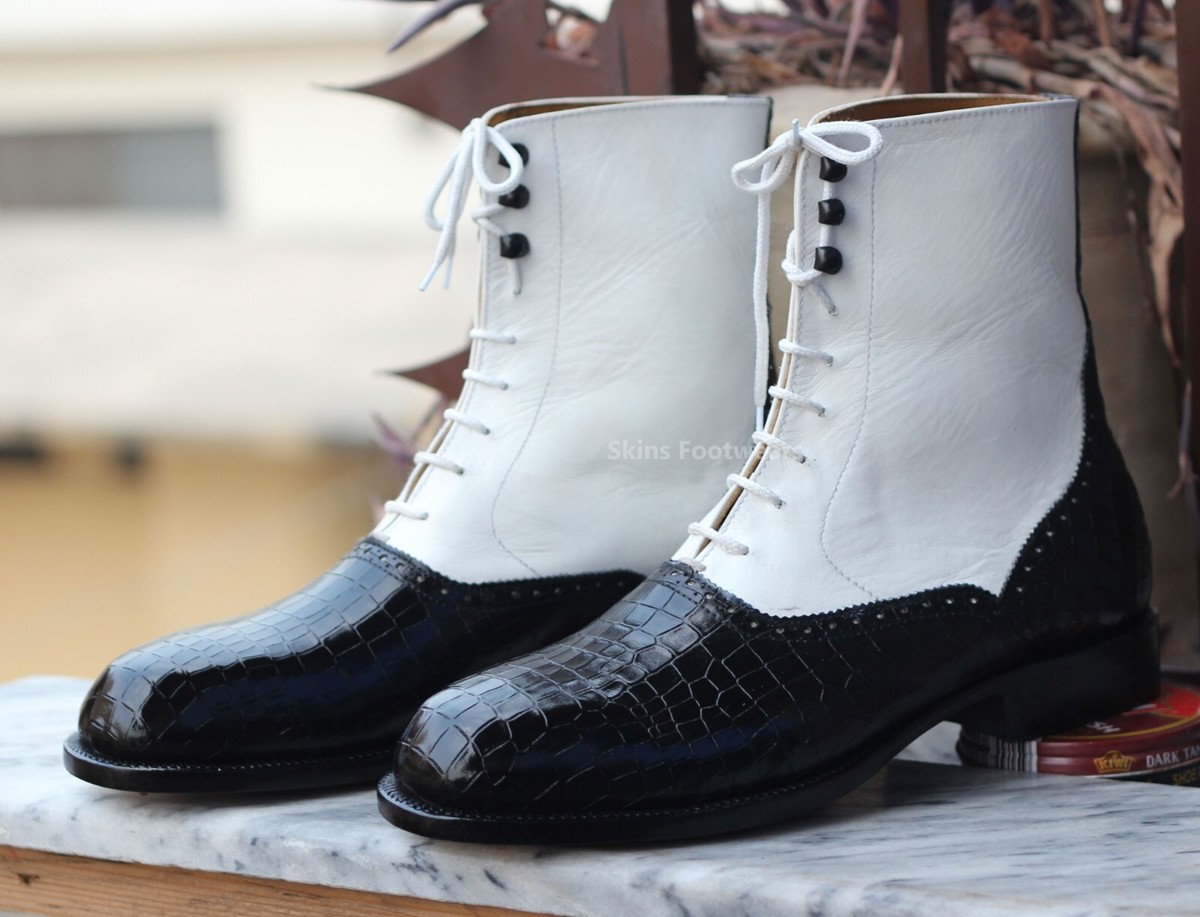 chinese dress ladies Men's Classic Chelsea Boots in Premium White Leather  Rebels Market
