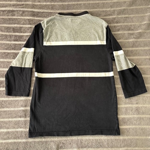 Stussy T Shirt Womens Size XL Black Gray 3/4 Sleeve V Neck Streetwear - Picture 6 of 8