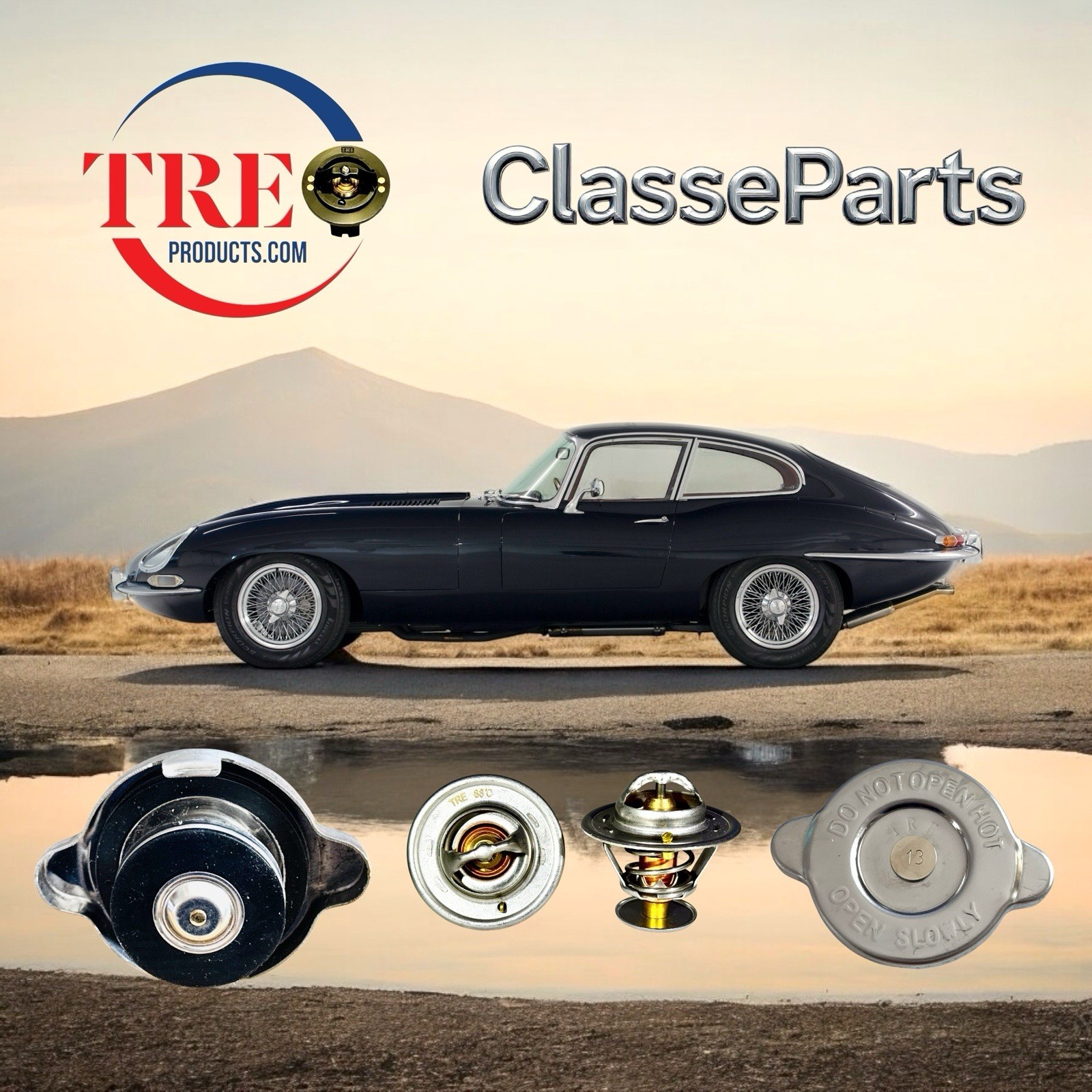 JAGUAR E-TYPE SERIES 2/3  4.2L - ENGINE COOLING KIT 88C - SEE: EBC3577 / C23860