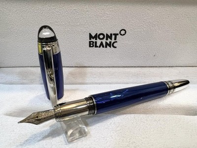 Awesome Montblanc Star Walker Blue+Silver Color Body Fountain Pen Free Shipping