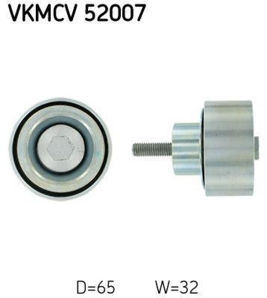 SKF Umlenk-/FüHrungsrolle, Keilrippenriemen Links Oben Oben Vkmcv 52007-image