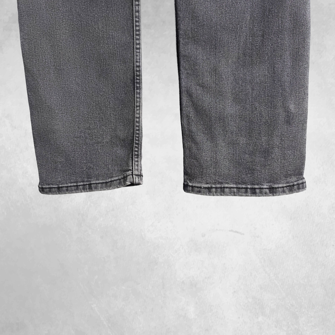 Levi’s 505 Straight Jeans Men’s W32 L32 Washed Black Denim Stretch Regular Fit image 8