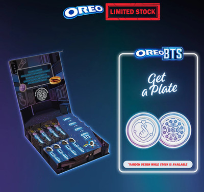 OREO BTS Limited Edition Box (Bundle of 12), Get a RANDOM DESIGN Plate