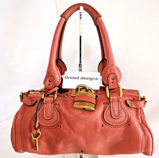Borsa CHLOE Paddington Cadena Lucchetto Chiave Boston Borsa a Mano Pelle Aran...